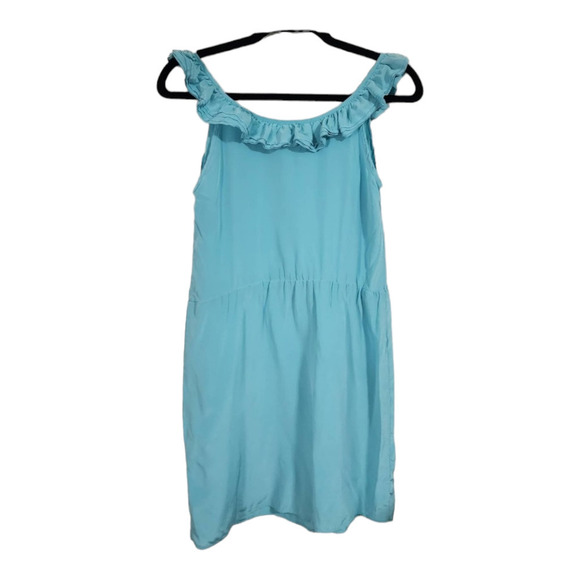 Amanda Uprichard Silk Soft Blue Pinktuck Ruffle Dress size small - Picture 3 of 7